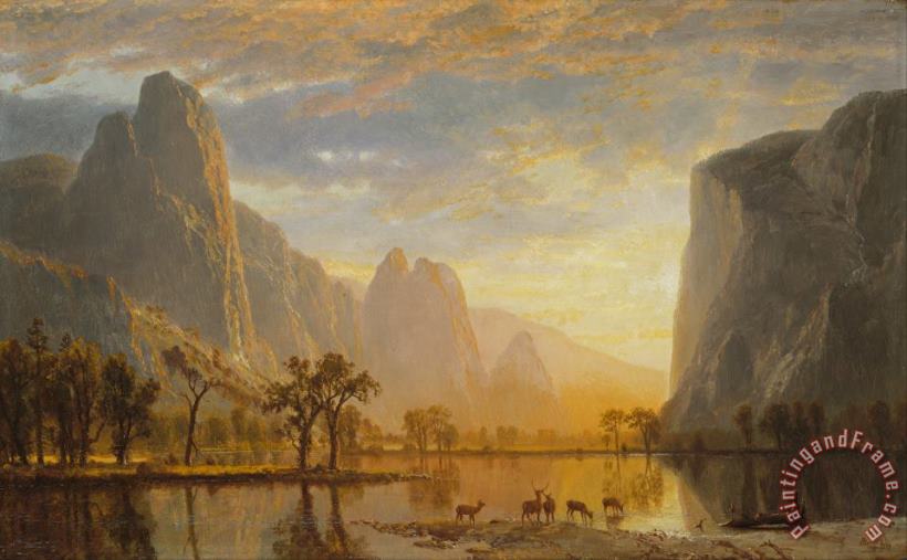 Valley Of The Yosemite painting - Albert Bierstadt Valley Of The Yosemite Art Print