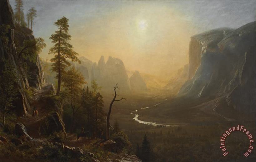 Albert Bierstadt Yosemite Valley, Glacier Point Trail Art Painting