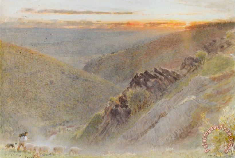 Albert Goodwin Dartmoor, Gorge of The Teign Art Print