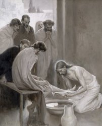 Albert Gustaf Aristides Edelfelt Jesus Washing The Feet Of His Disciples