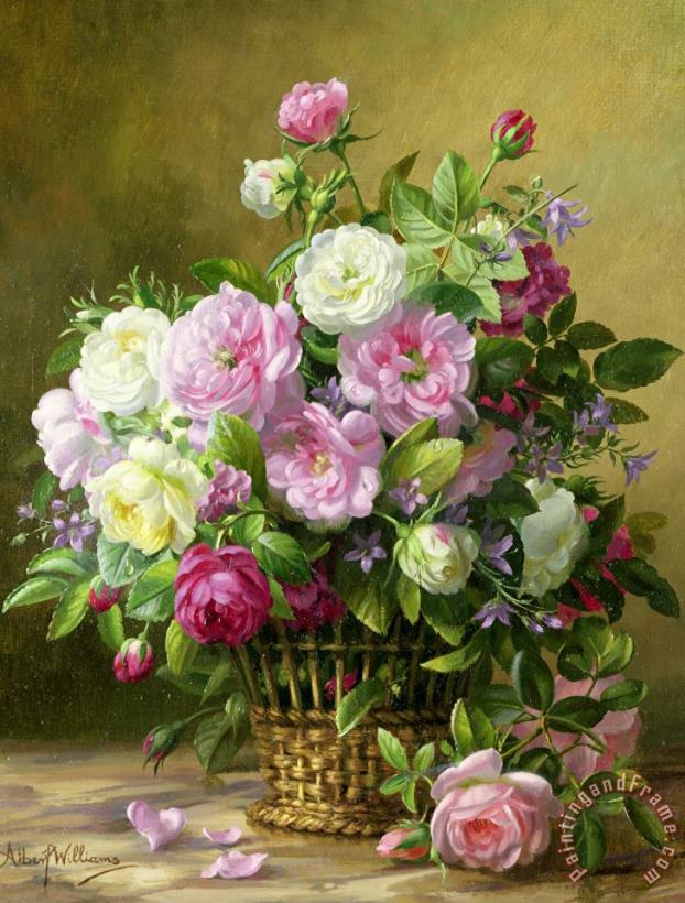Roses painting - Albert Williams Roses Art Print