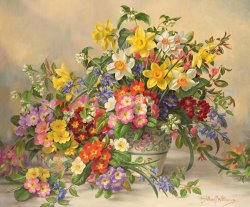 Albert Williams Spring Flowers and Poole Pottery