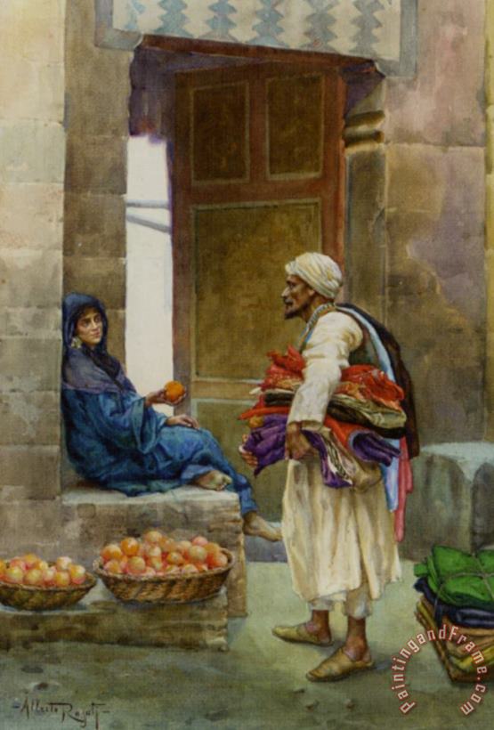 The Orange Seller painting - Alberto Rosati The Orange Seller Art Print