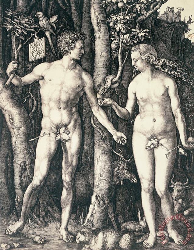 Adam And Eve 2 painting - Albrecht Durer Adam And Eve 2 Art Print