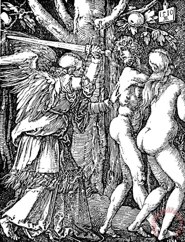 Adam And Eve Etching By Albrecht Durer painting - Albrecht Durer Adam And Eve Etching By Albrecht Durer Art Print