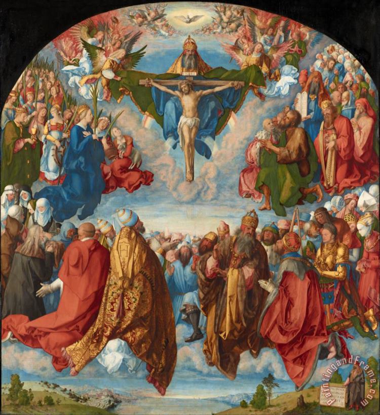 Adoration of The Trinity (landauer Altar) painting - Albrecht Durer Adoration of The Trinity (landauer Altar) Art Print