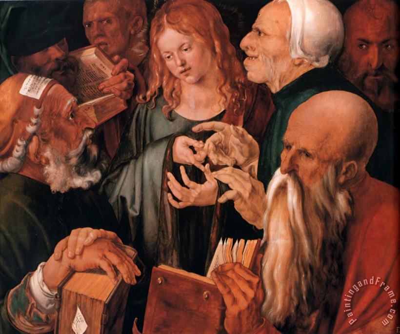 Albrecht Durer Christ Among The Doctors Art Print