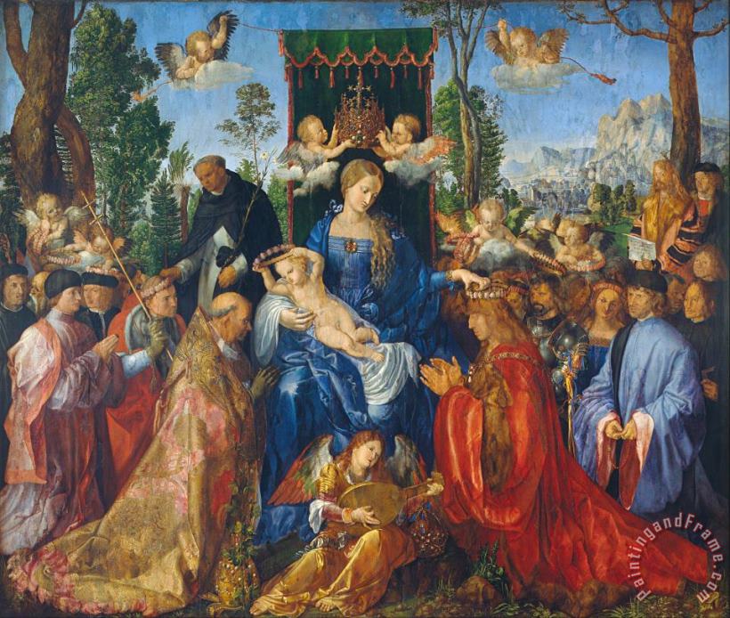 Albrecht Durer Feast Of Rose Garlands Art Painting