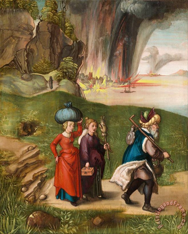 Albrecht Durer Lot And His Daughters (reverse) Art Print