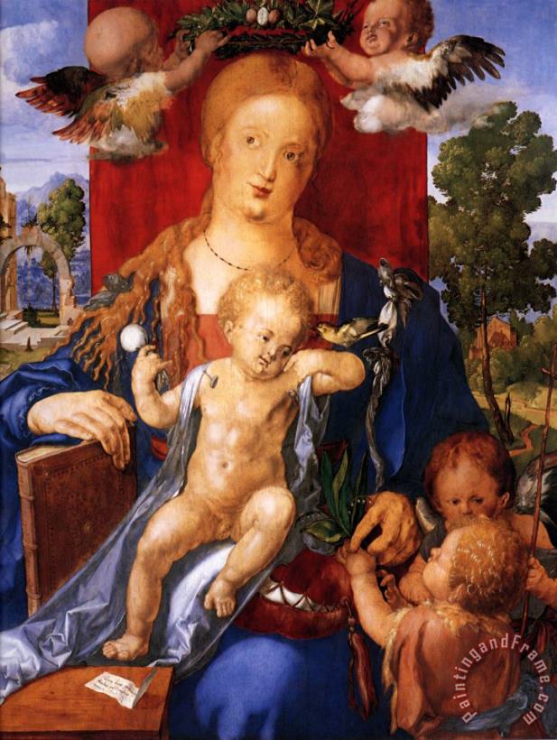 Madonna with The Siskin painting - Albrecht Durer Madonna with The Siskin Art Print