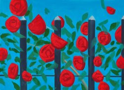 Alex Katz Red Roses with Blue, 2001