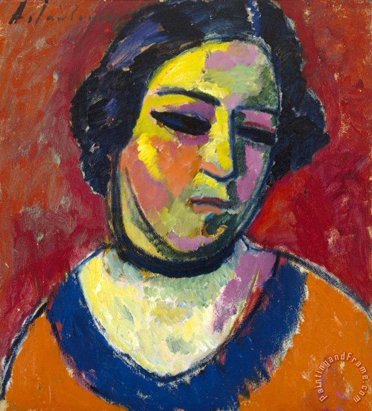 Alexei Jawlensky Portrait of a Woman Art Painting
