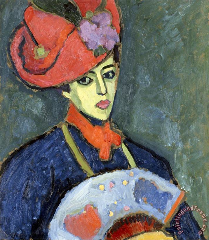 Schokko with Red Hat painting - Alexei Jawlensky Schokko with Red Hat Art Print