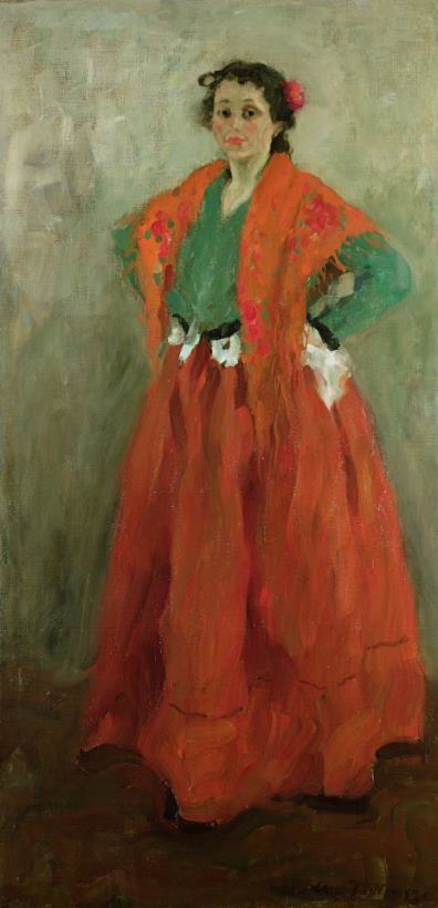 The Artists Wife Dressed As A Spanish Woman painting - Alexej von Jawlensky The Artists Wife Dressed As A Spanish Woman Art Print
