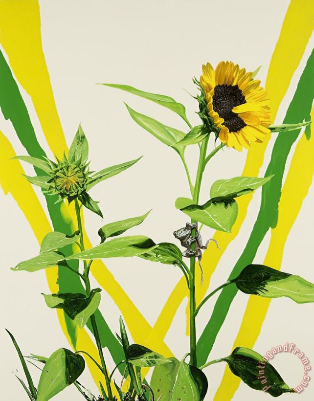 Sunflowers painting - Alexis Rockman Sunflowers Art Print