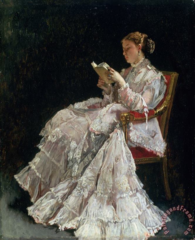 Alfred Emile Stevens The Reader Art Painting