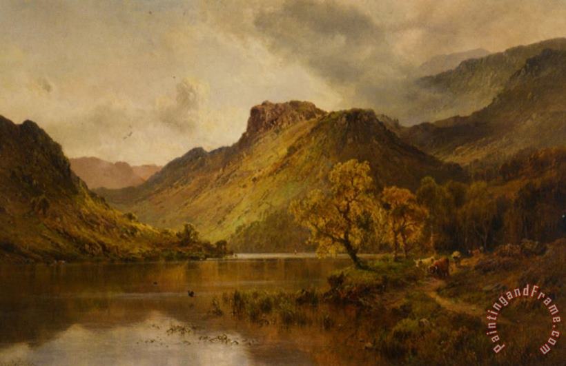 Alfred Fontville De Breanski The Gwynant Valley North Wales Art Painting