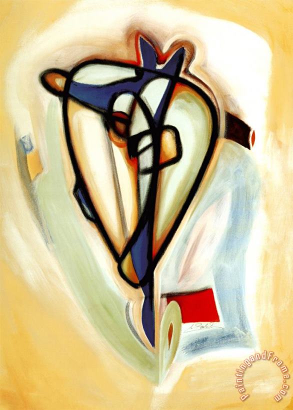 Abstract Heart Ii painting - alfred gockel Abstract Heart Ii Art Print