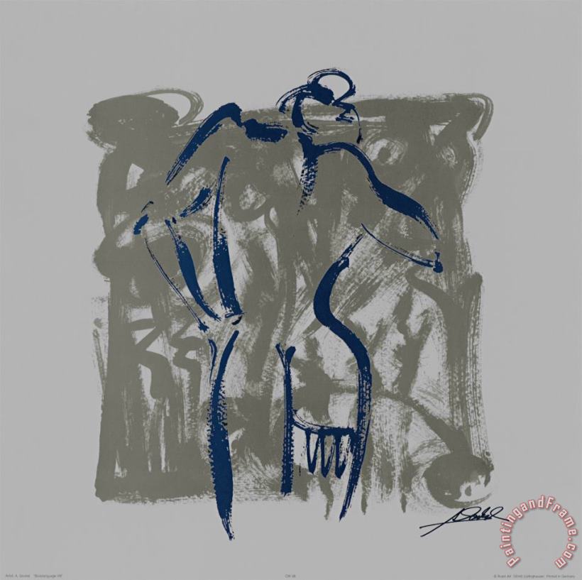 Body Language Viii painting - alfred gockel Body Language Viii Art Print