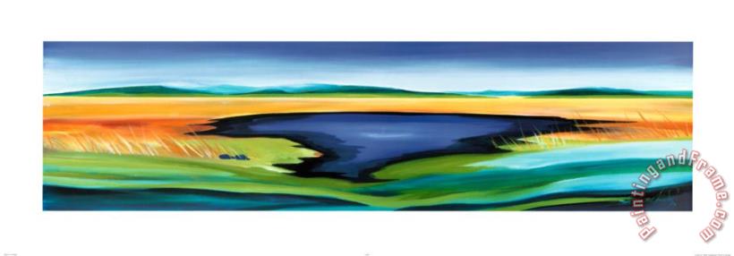 Inlet From The Sea Ii painting - alfred gockel Inlet From The Sea Ii Art Print