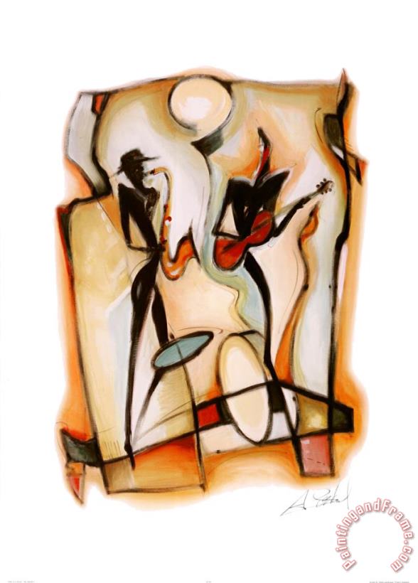 alfred gockel Jazz Duo Art Painting
