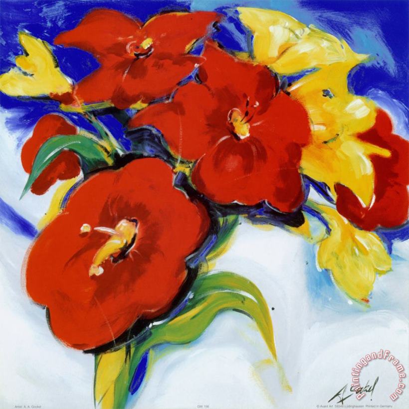 alfred gockel Vibrant Bouquet Art Print