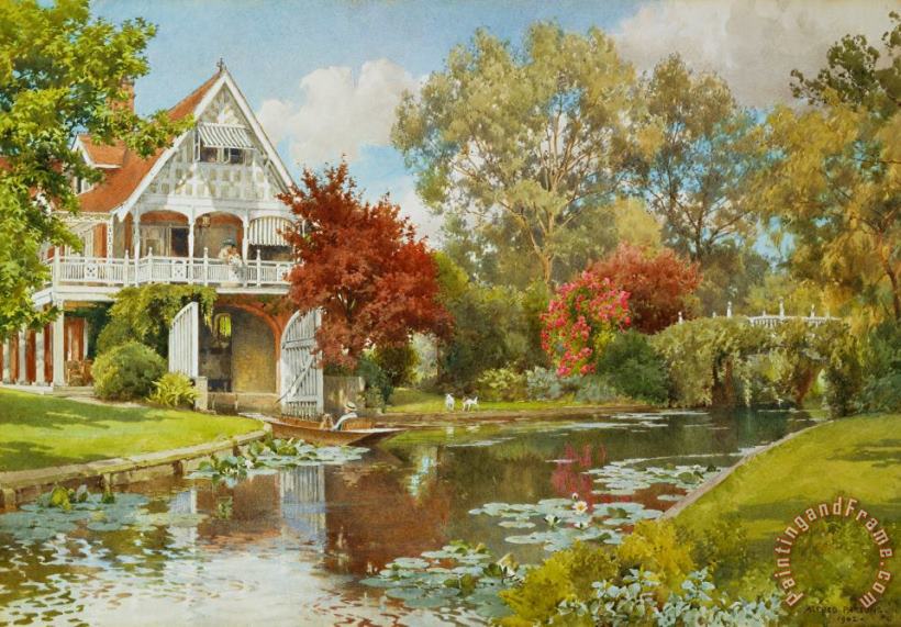 Alfred Parsons The Boathouse Art Painting