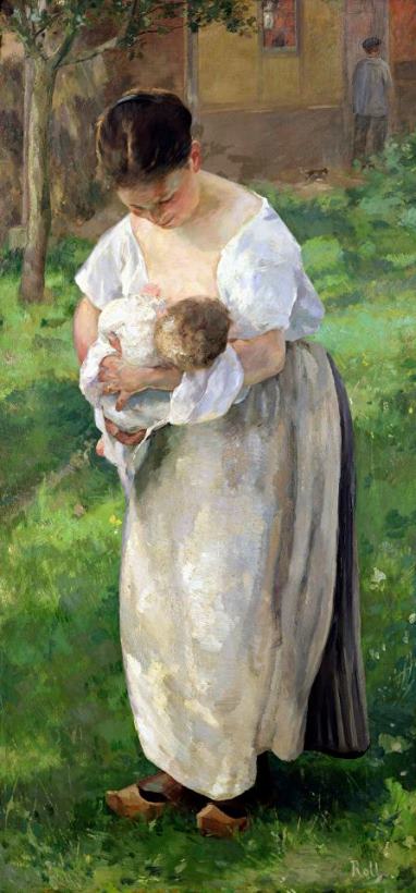 Alfred Roll The Wet Nurse Art Painting