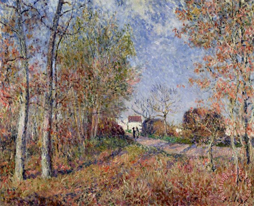 A Corner of the Woods at Sablons painting - Alfred Sisley A Corner of the Woods at Sablons Art Print