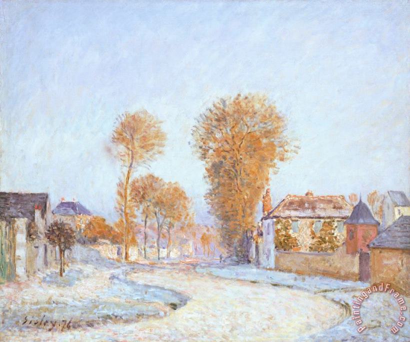First Frost painting - Alfred Sisley First Frost Art Print