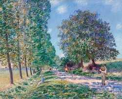 Alfred Sisley L'allee Des Peupliers a Moret Au Bord Du Loing, 1890