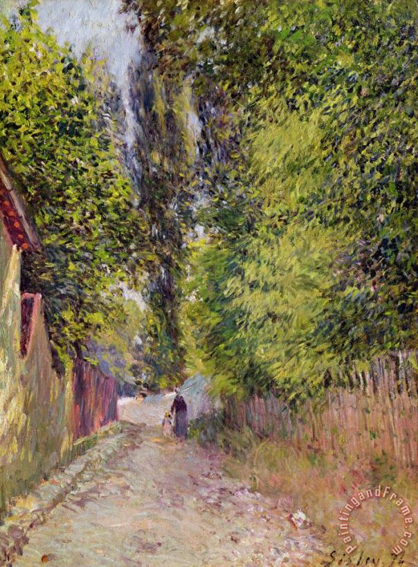 Landscape near Louveciennes painting - Alfred Sisley Landscape near Louveciennes Art Print