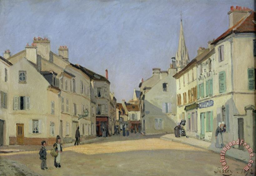 Rue de la Chaussee at Argenteuil painting - Alfred Sisley Rue de la Chaussee at Argenteuil Art Print