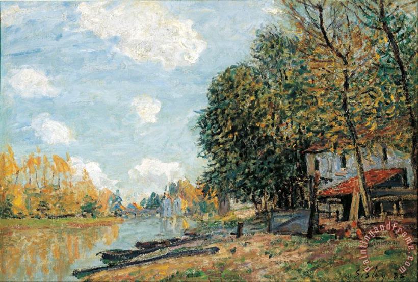 Alfred Sisley The Banks of The River Loing Art Painting