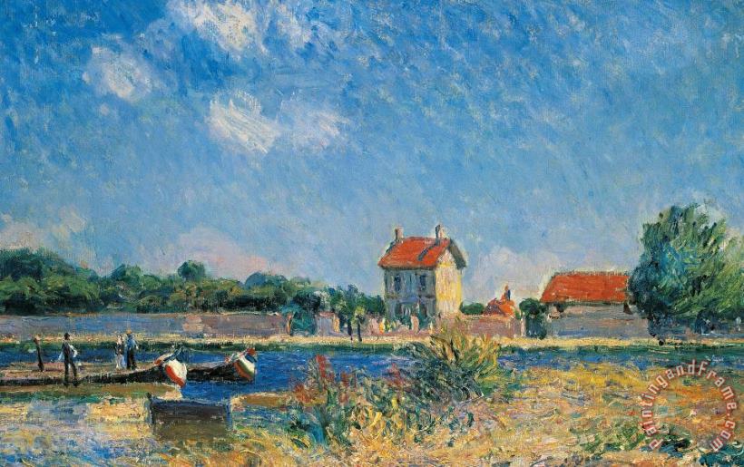 Alfred Sisley The Loing Canal At Saint-mammes Art Painting