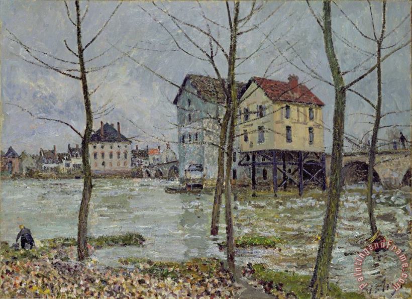 Alfred Sisley The Mills at Moret sur Loing Art Painting