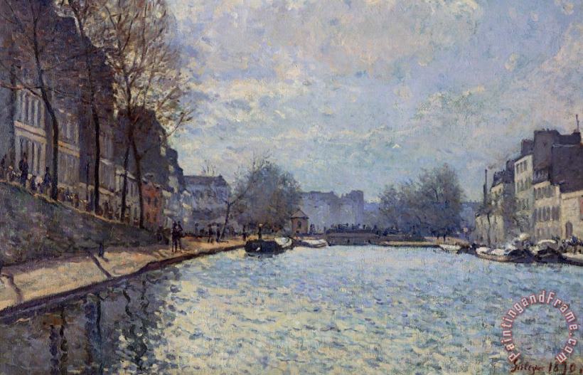 View of the Canal Saint-Martin Paris painting - Alfred Sisley View of the Canal Saint-Martin Paris Art Print