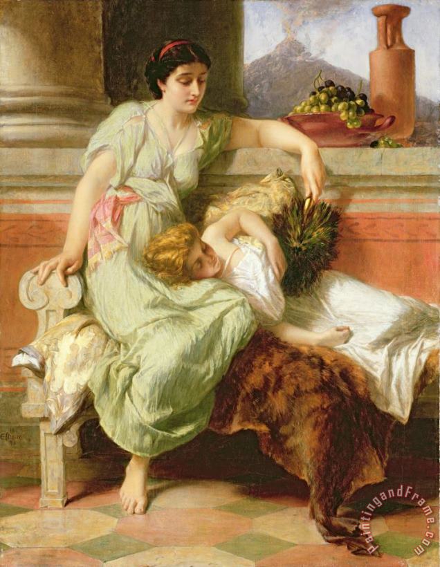 Alfred W Elmore  Pompeii Art Painting