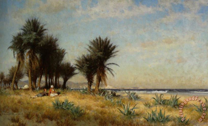 Moroccan Costal Scene painting - Alfred Wordsworth Thompson Moroccan Costal Scene Art Print
