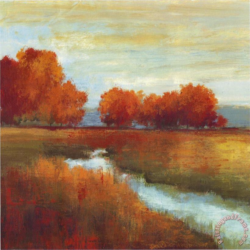 Allison Pearce Orange Treescape I Art Painting