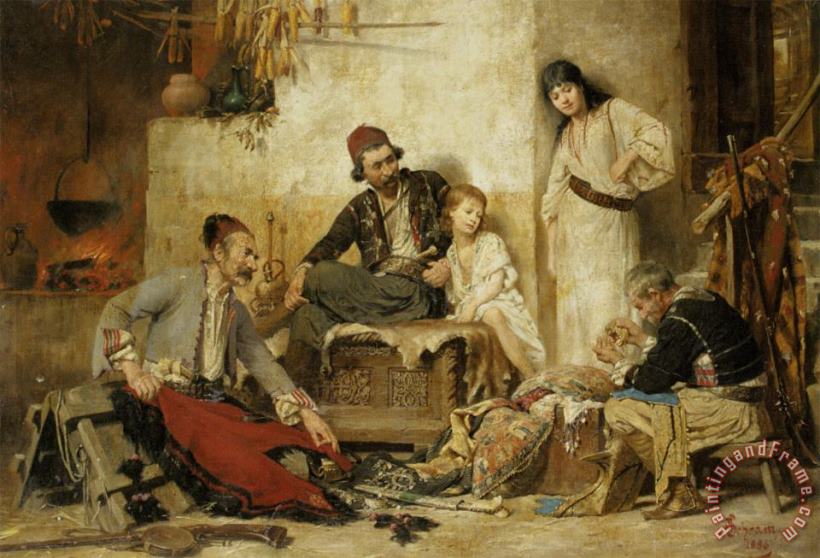 Alois Hans Schramm Counting The Bounty Art Painting