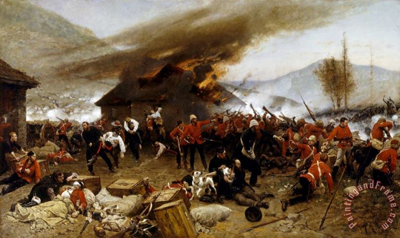 The Defence of Rorke's Drift painting - Alphonse de Neuville The Defence of Rorke's Drift Art Print