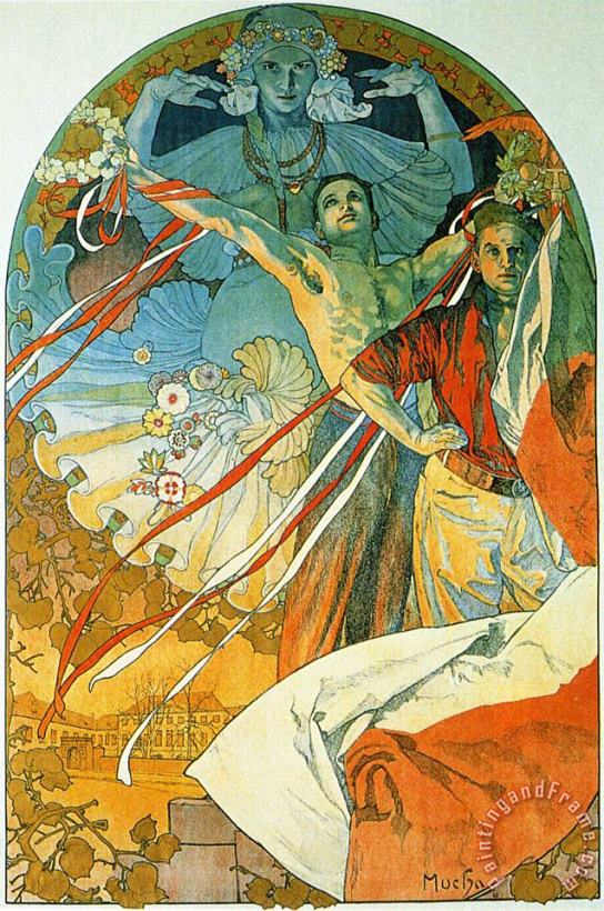 8th Sokol Festival 1912 painting - Alphonse Marie Mucha 8th Sokol Festival 1912 Art Print