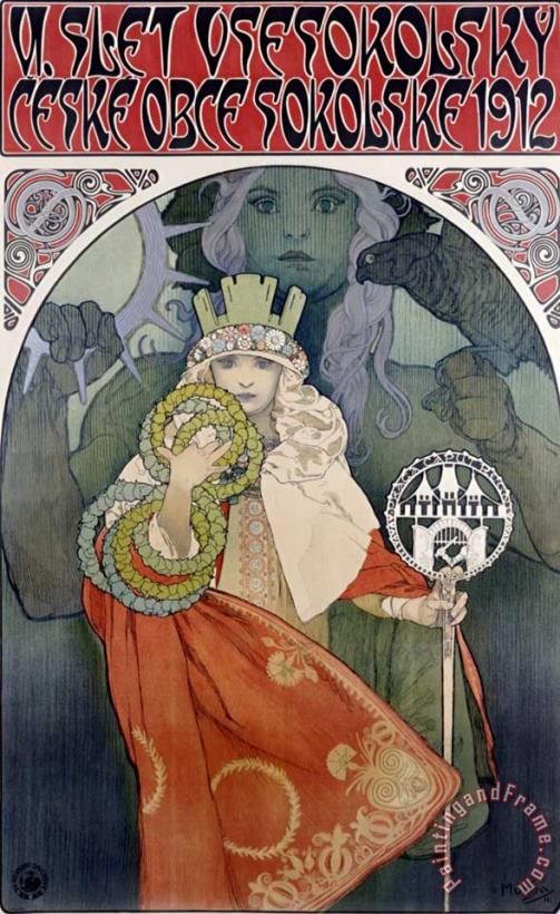 Alphonse Marie Mucha Czech Slet 1912 Art Print