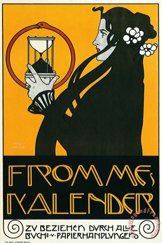 Fromme Calendar Printers painting - Alphonse Marie Mucha Fromme Calendar Printers Art Print