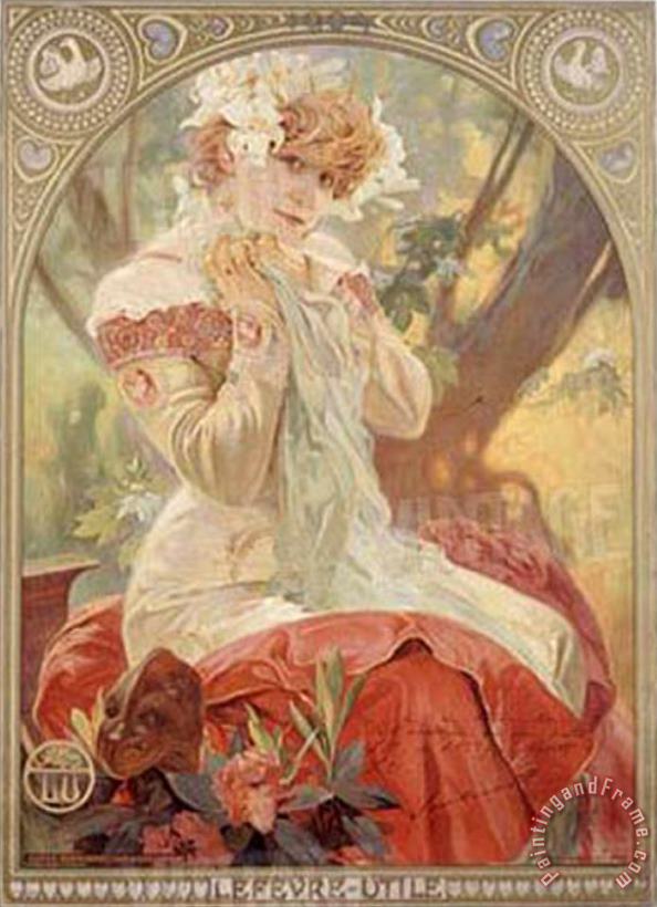 Alphonse Marie Mucha Lefevre Utile Sara Bernhard Art Painting