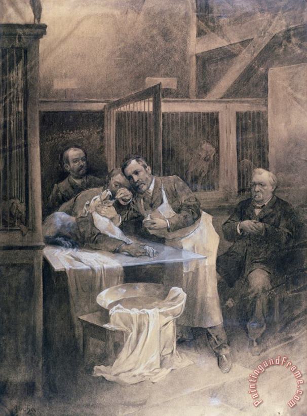 Louis Pasteur painting - Alphonse Marie Mucha Louis Pasteur Art Print