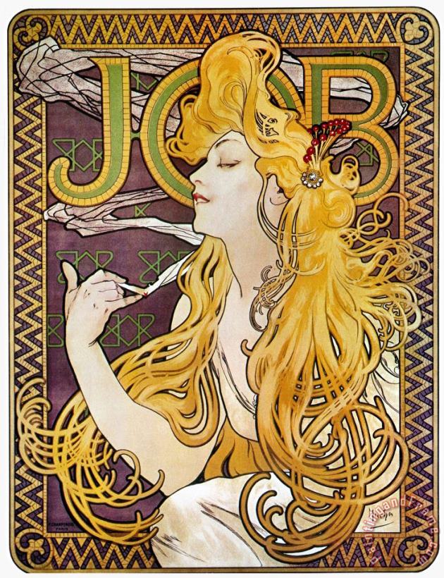 Alphonse Marie Mucha Mucha Cigarette Papers Art Painting