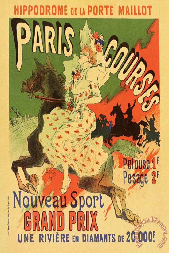 Paris Grand Prix Racing The New Sport painting - Alphonse Marie Mucha Paris Grand Prix Racing The New Sport Art Print