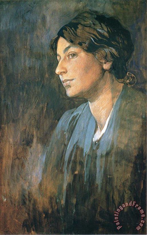 Portrait of Marushka Artist S Wife 1905 painting - Alphonse Marie Mucha Portrait of Marushka Artist S Wife 1905 Art Print